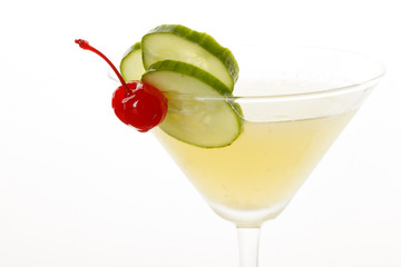 cocktail with cucumber