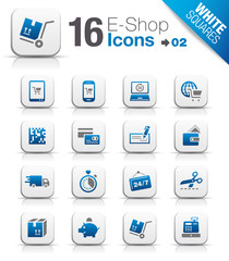 White Squares - Shopping icons