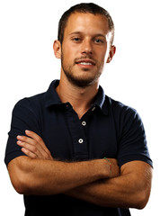 man with polo shirt