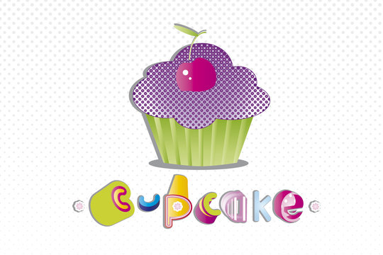 Buchstaben mit Cupcake