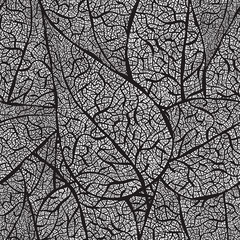 vector seamless monochrome background with monochrome leaves