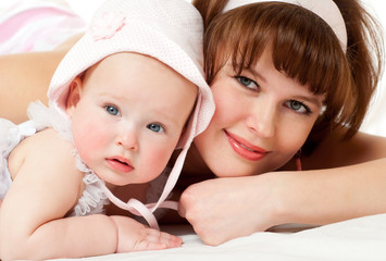 mother and her baby girl