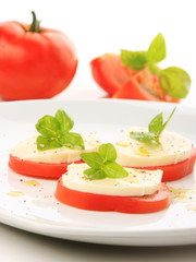 Tomato with mozzarella