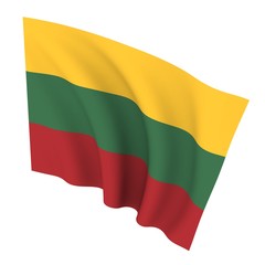 Beautiful flag on a white background