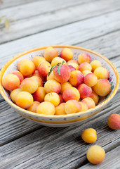 Plums in a bowl