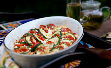 Baked Tomatoes and Zucchini