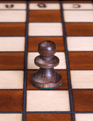 Pawn chess piece made from wood