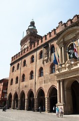 Fototapeta na wymiar Bologna streets in europe vacation