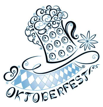 Oktoberfest, Ranke, Edelweiß, Brezel, Bayern, Logo