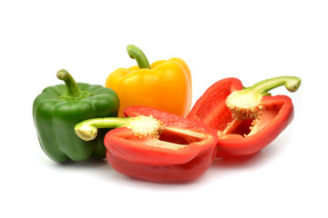 Fresh colorful paprika isolated