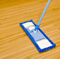 Modern style mop on laminated floor