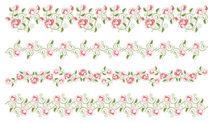 Design Elements Set flower borders