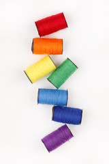 bobbins of lurex thread