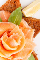 flower from smoked salmon