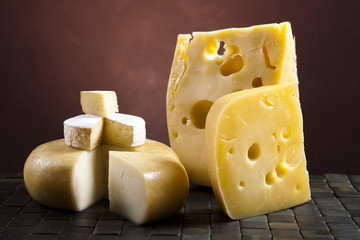 Various types of cheese
