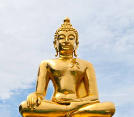 Golden Buddha on the sky.