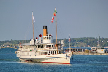 Old steamlboat, Geneva, Switzerland.