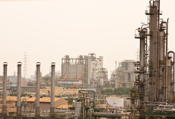 Tower in petrochemical factory
