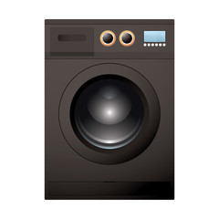 Fototapeta premium Black washing machine