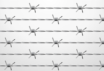 Vector Illustration of Barbed wire.