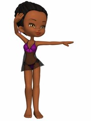 Dancing toon girl