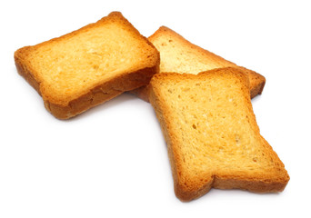 Toasted loaf over white background