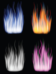 Fire set,,used,mesh,vector