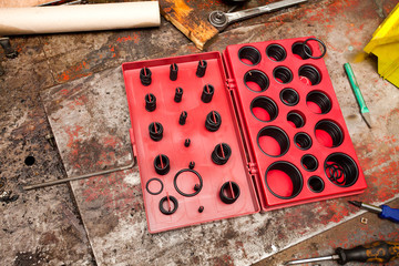 Schachtel mit O-Ringen