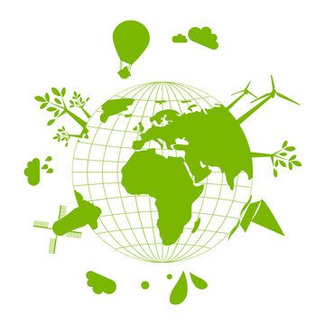 Green Earth ecology concept