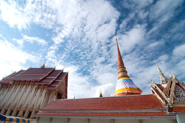 thai temple with pagoda