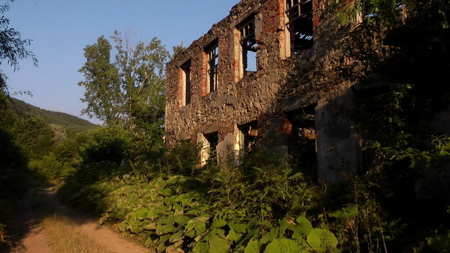 The ruins in the mountains in the North Caucasus