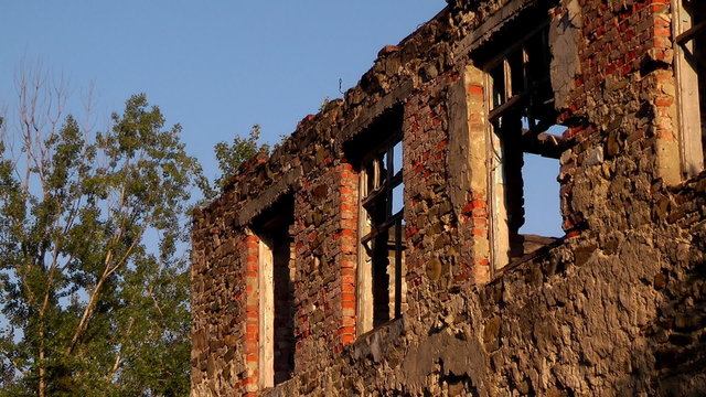 The ruins in the mountains in the North Caucasus