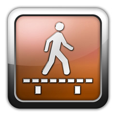 Bronze Glossy Square Icon 