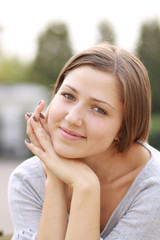 Beautiful young woman. Outdoor portrait