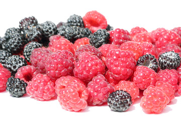 Black and red raspberries