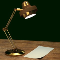 Metalic gold table lamp