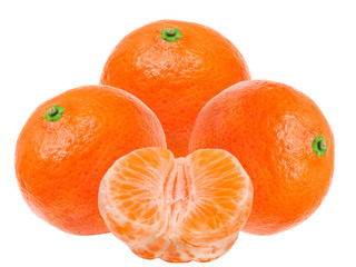 Mandarin isolated on white background