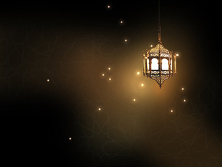 lantern with classic arabic texture