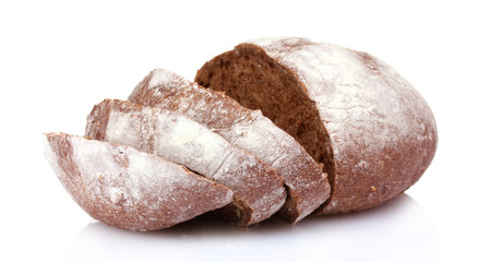 Bread isolated on white