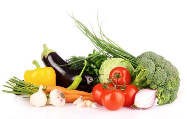 vegetables isolated on white