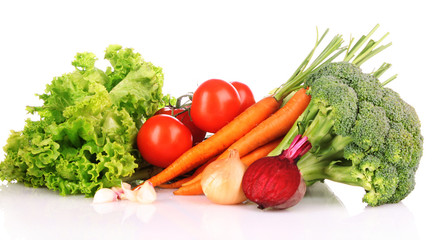 vegetables isolated on white
