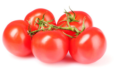 Cherry tomatoes isolated on white