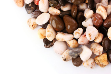 Pebble stones isolated on white