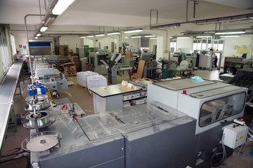 Post press finishing line machine