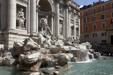 Fototapeta na wymiar Fontana di Trevi (Nicola Salvi) in Rome, Italy