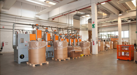 Modern automated factory plant