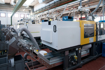 Modern automated factory plant