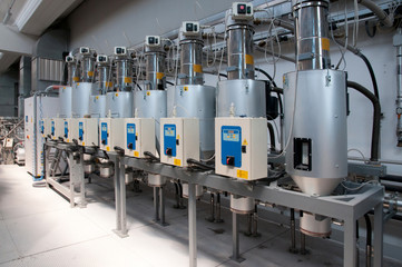 Modern automated factory plant