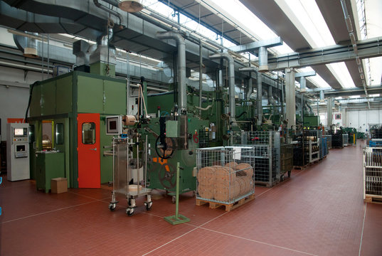 Modern automated factory plant
