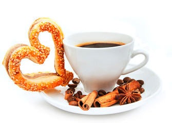 cookies and cup of coffee